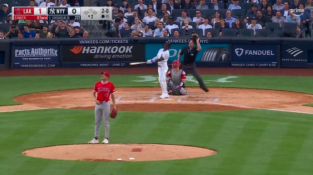 Yankees' Jazz Chisholm crushes a solo home run vs. Angels