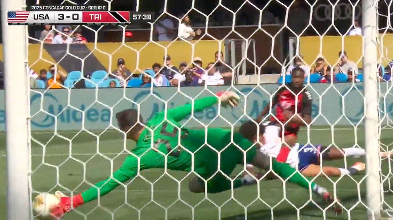 USMNT's Matt Freese with a crucial touch to keep a shot out of the net