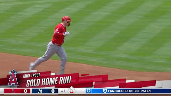 Angels' Mike Trout hits a solo home run vs. Yankees