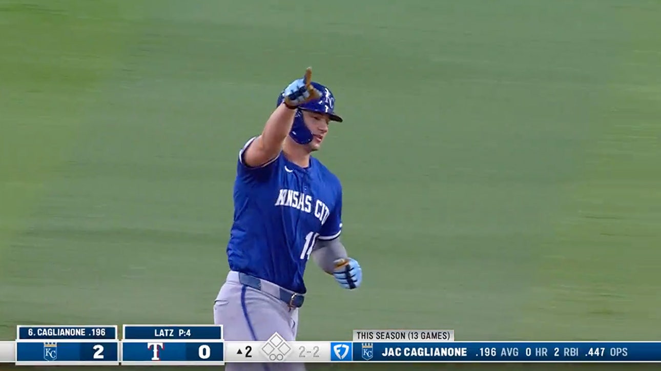 Royals' Jac Caglianone hits first Major League home run, a solo shot vs. Rangers