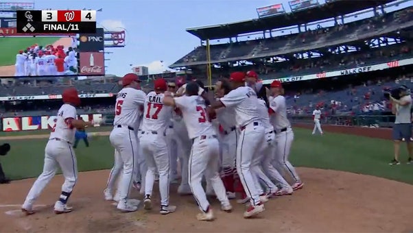 Nationals' James Wood smashes a walk-off, two-run home run vs. Rockies