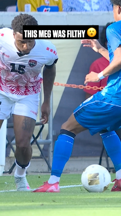 Trinidad and Tobago's Dante Sealy shows off his skills vs. Haiti