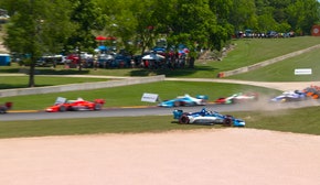 David Malukas spins out on the first lap at Road America 