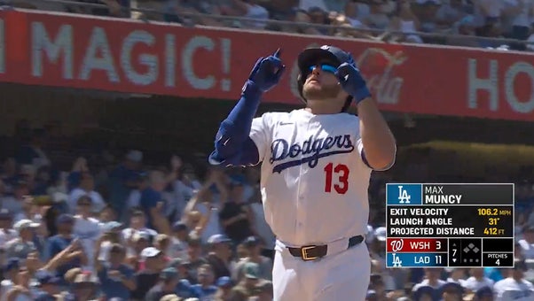Dodgers' Max Muncy smashes a three-run shot, his second home run vs. Nationals