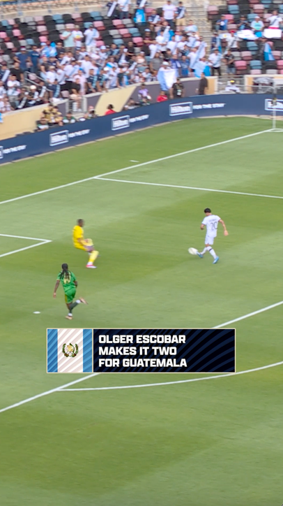Olger Escobar finds the back of the net extending Guatemala's lead over Guadeloupe