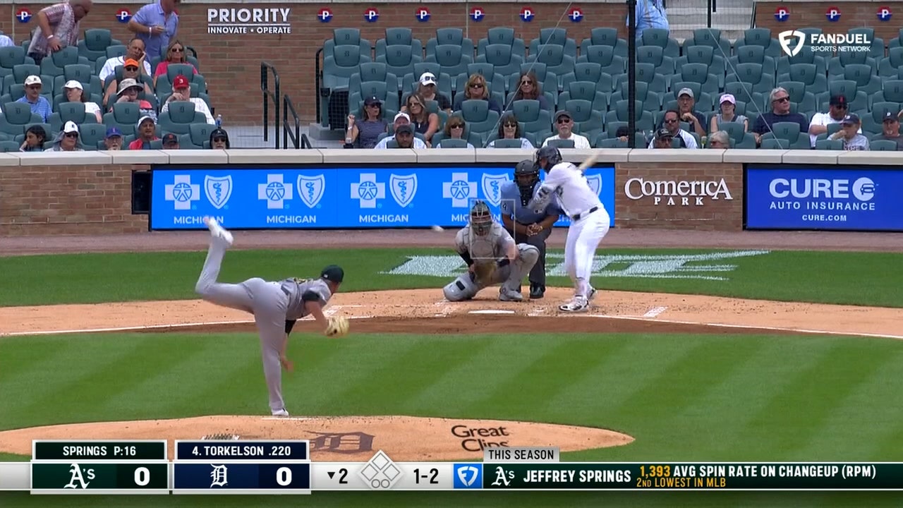 Tigers' Spencer Torkelson crushes a solo home run vs. Athletics