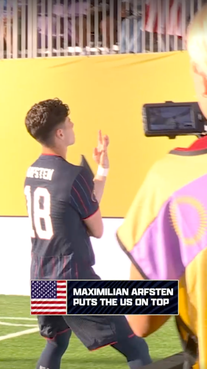 Max Arfsten scores right after the break, giving United States 2-1 lead over Costa Rica