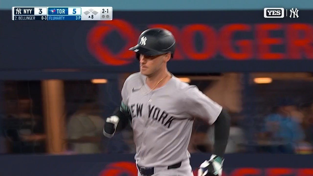 Yankees' Cody Bellinger crushes a solo home run against the Blue Jays