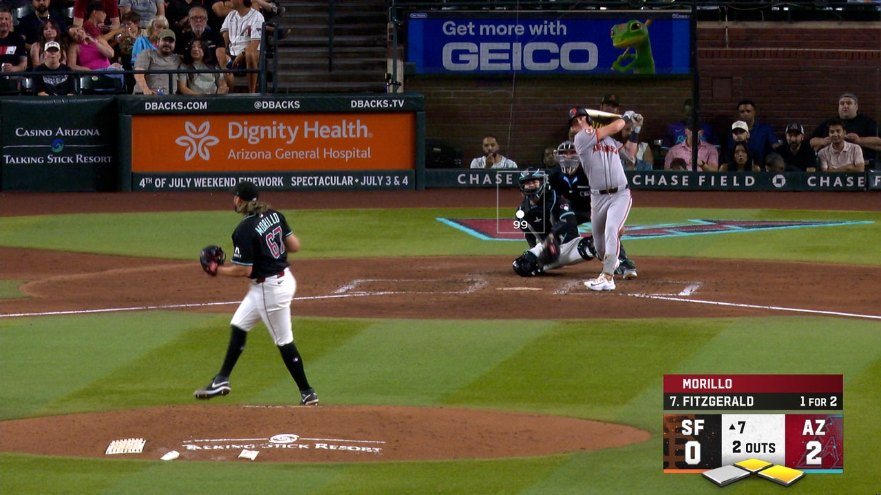 Tyler Fitzgerald's two-run RBI double helps Giants tie game vs. Diamondbacks