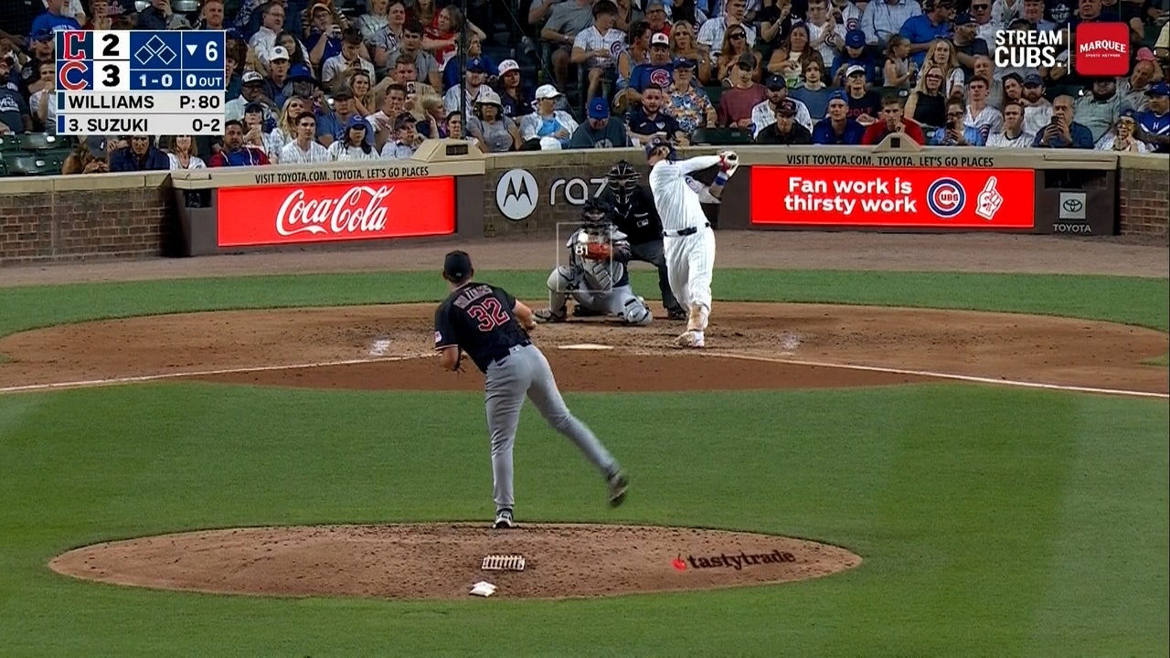 Seiya Suzuki smacks a solo homer to help Cubs extend lead over Guardians