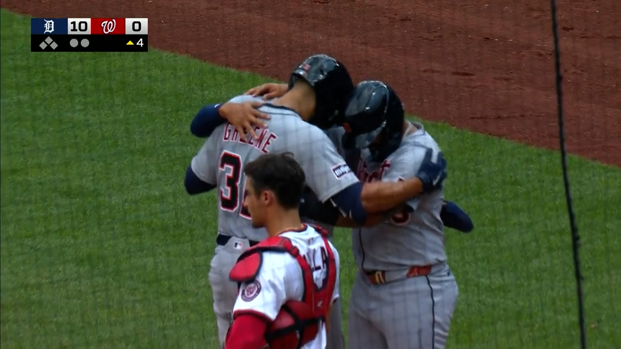 Tigers' Riley Greene hits second three-run home run vs. Nationals