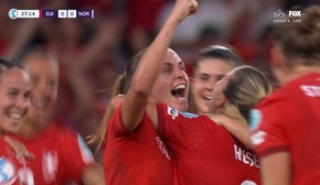 Nadine Riesen's goal in 28' gives Switzerland a 1-0 lead over Norway