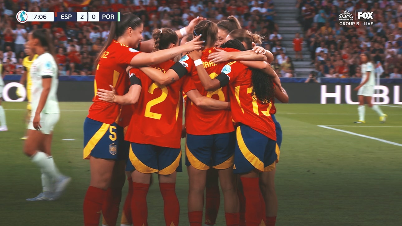 Esther González and Vicky López score in quick succession, giving Spain 2-0 lead over Portugal