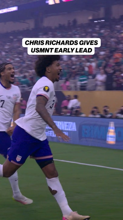 Chris Richards finishes header, giving United States early lead over Mexico