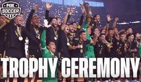 Mexico's Full Trophy Ceremony after win over United States in Gold Cup Final 