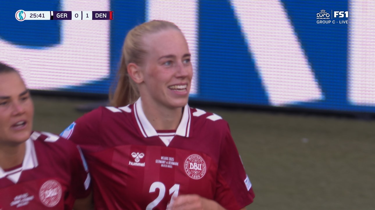 Amalie Vangsgaard gives Denmark a 1-0 lead over Germany | UEFA Women's Euro 2025