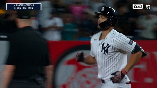 Giancarlo Stanton crushes a three-run home run, extending Yankees' lead over Mariners