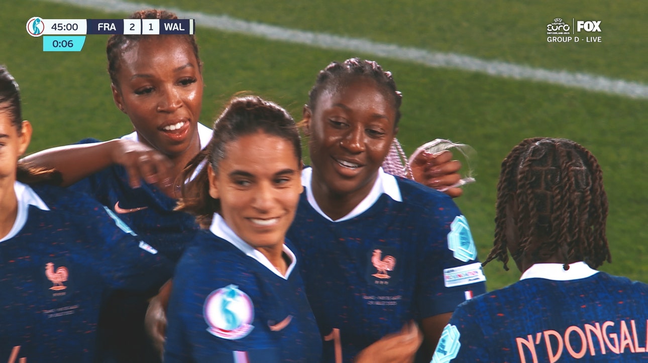 Kadidiatou Diani buries the PK to give France a 2-1 lead over Wales