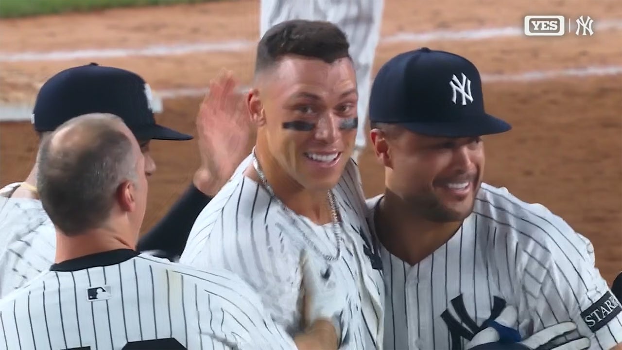Yankees' Aaron Judge hits walk-off sac fly, Volpe avoids tag at home plate to defeat Mariners