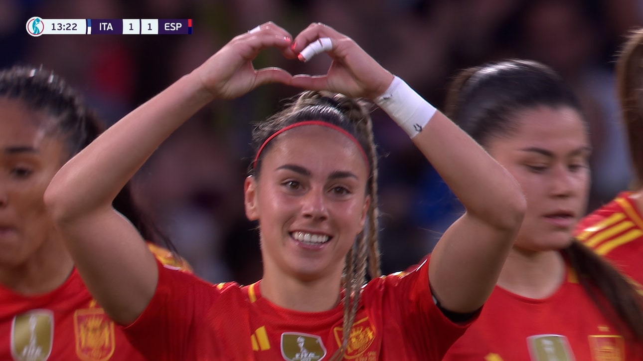 Athenea Del Castillo and Alexia Putellas combine and Spain draws level with Italy 1-1