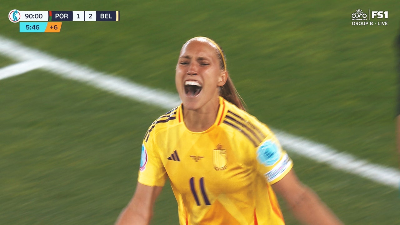 Belgium's Janice Cayman scores game-winning goal to defeat Portugal, 2-1