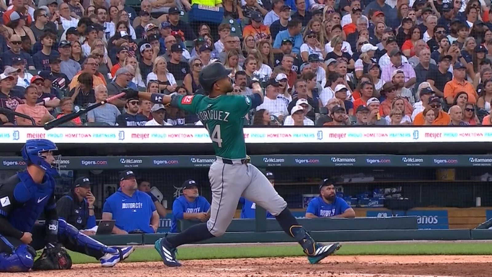 Mariners' Julio Rodriguez hits two-run HR to extend lead vs.Tigers