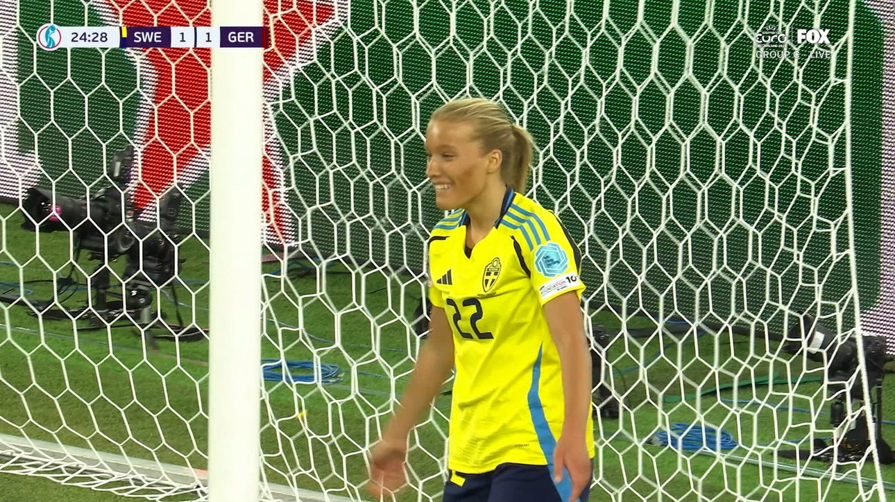 Smilla Holmberg finds the back of the net to give Sweden 2-1 lead over Germany
