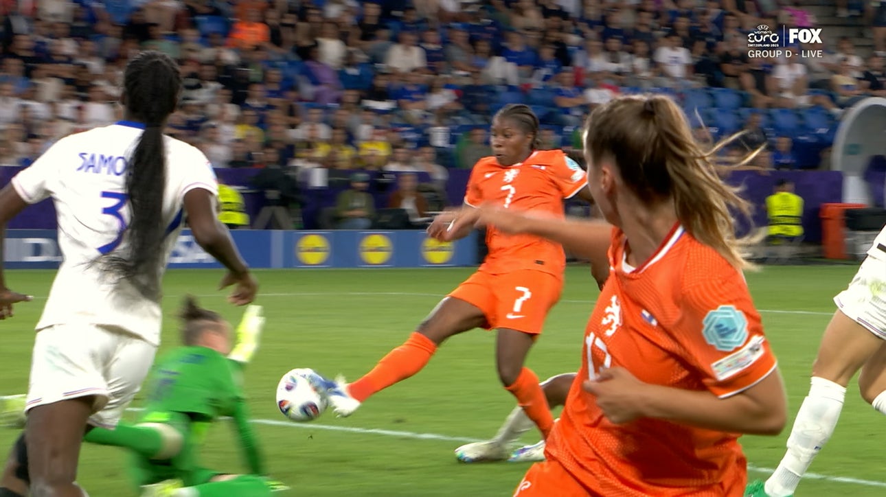 France's Slema Bacha scores own goal giving Netherlands 2-1 lead