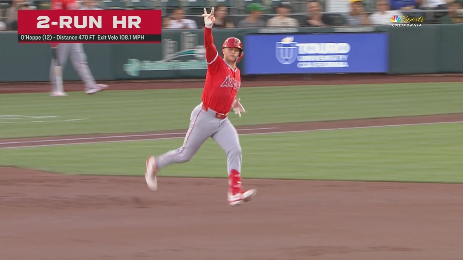 Angels' O'Hoppe Rips 470-Foot Homer Out Of Park vs. Athletics