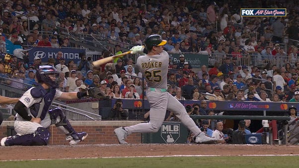 Brent Rooker hits three-run HR to trim American League's deficit to the National League