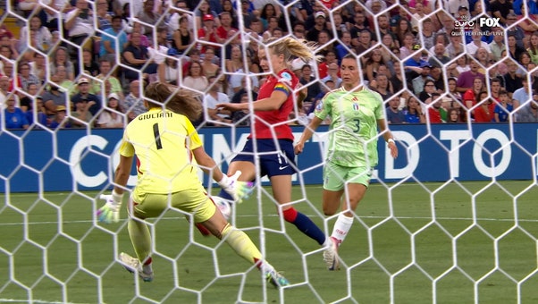 Ada Hegerberg scores in 66' to bring Norway level at 1-1 against Italy