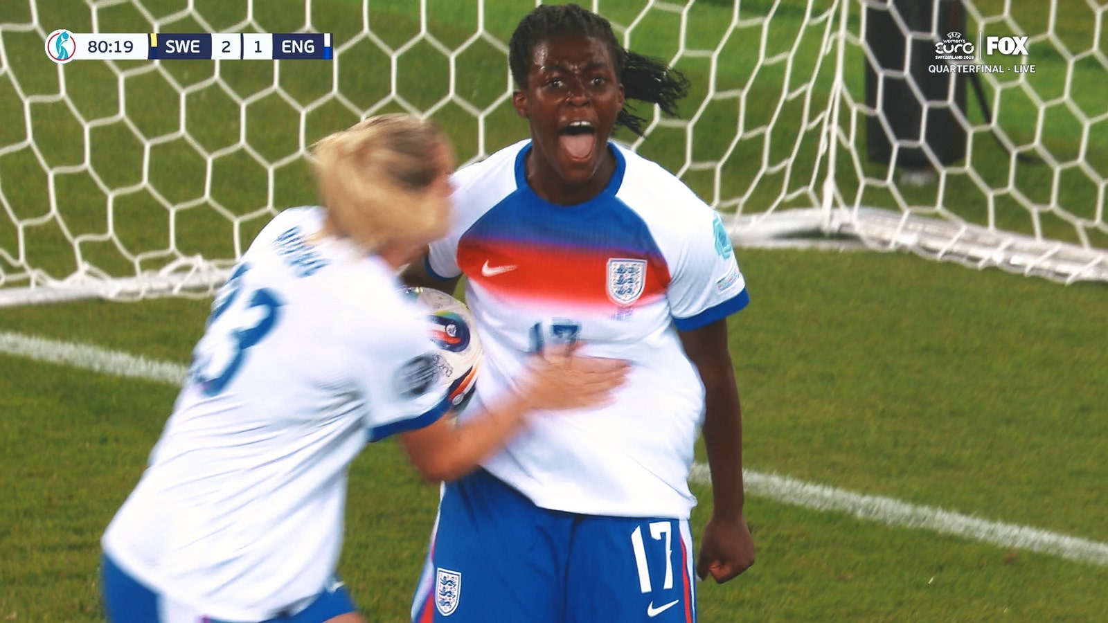 England score back-to-back goals to equalize against Sweden