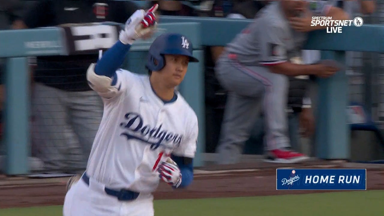 Shohei Ohtani rips a two-run homer to give Dodgers a 2-1 lead over Twins
