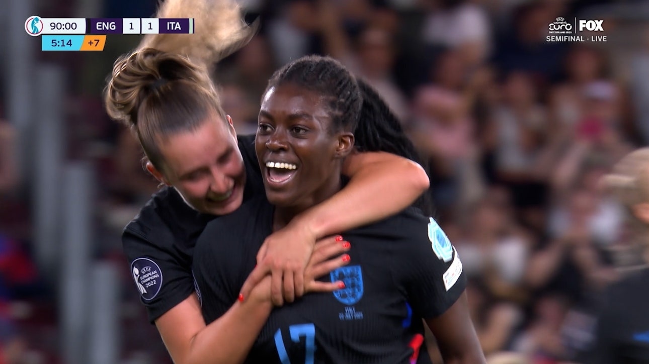 England's Michelle Agyemang scores the EQUALIZER in stoppage time vs. Italy