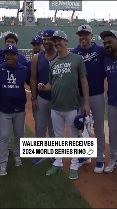 Red Sox's Walker Buehler receives 2024 Word Series ring from Dodgers