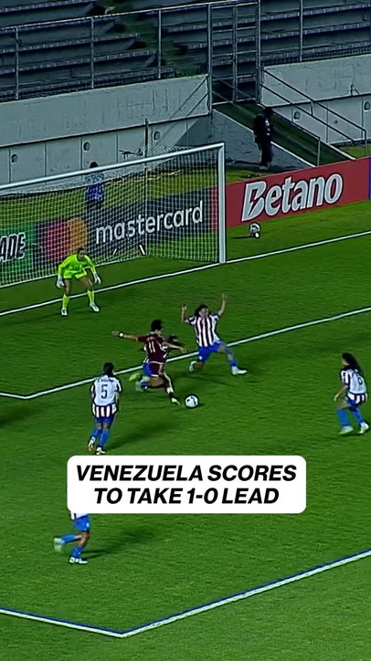 Oriana Altuve nets the cross to give Venezuela the early advantage