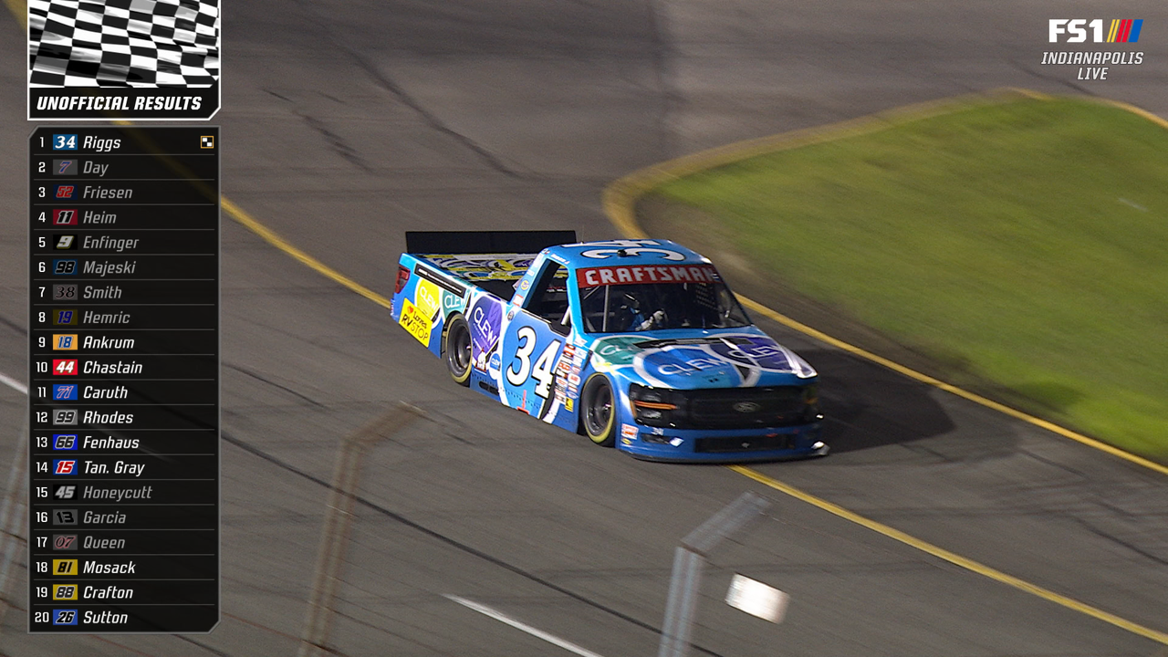  Layne Riggs wins TSport 200 At IRP | NASCAR on FOX