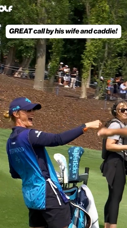 Lee Westwood sinks incredible hole out with help from wife and caddie, Helen