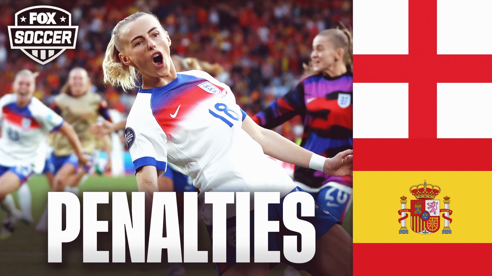 इंग्लंड वि स्पेन पूर्ण दंड UEFA महिला युरो फायनल | फॉक्स सॉकर
