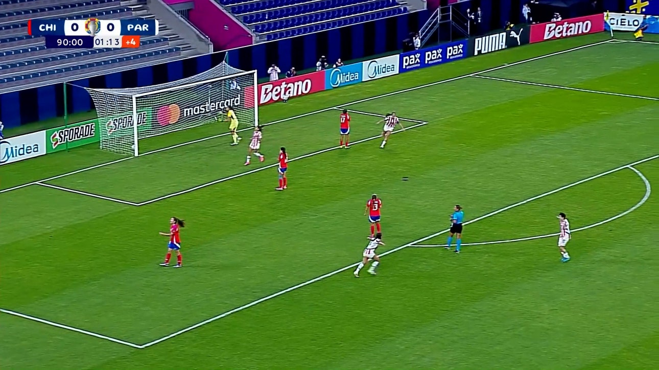 Paraguay's Camila Arrieta scores a goal in 90+2' to seal the win over Chile