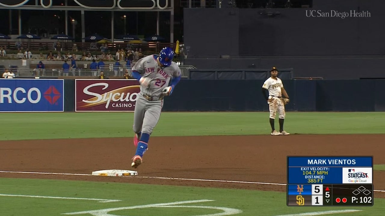 Mark Vientos crushes grand slam to give Mets 5-1 lead over Padres