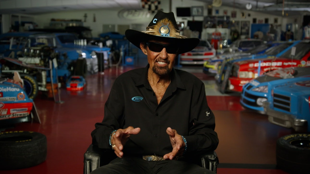 NASCAR legend Richard 'The King' Petty welcomes baseball fans to the Speedway Classic