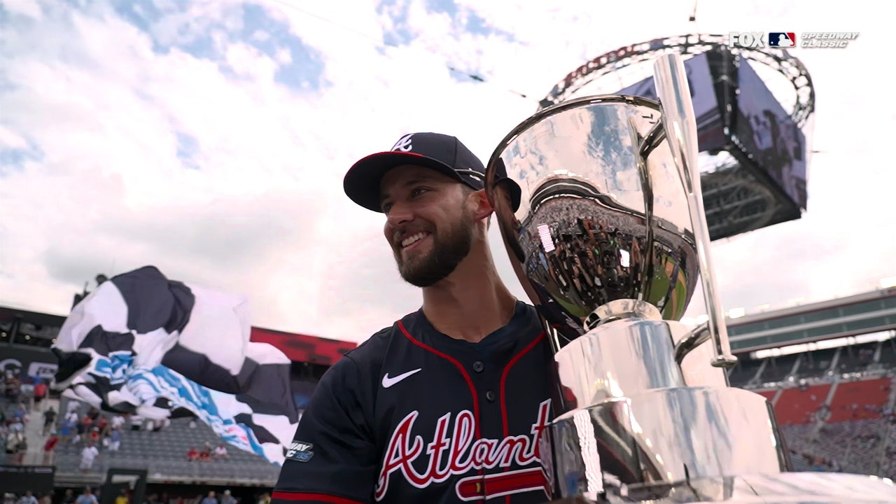Eli White reflects on two-home-run day in Braves' win over Reds at Speedway Classic | MLB on FOX