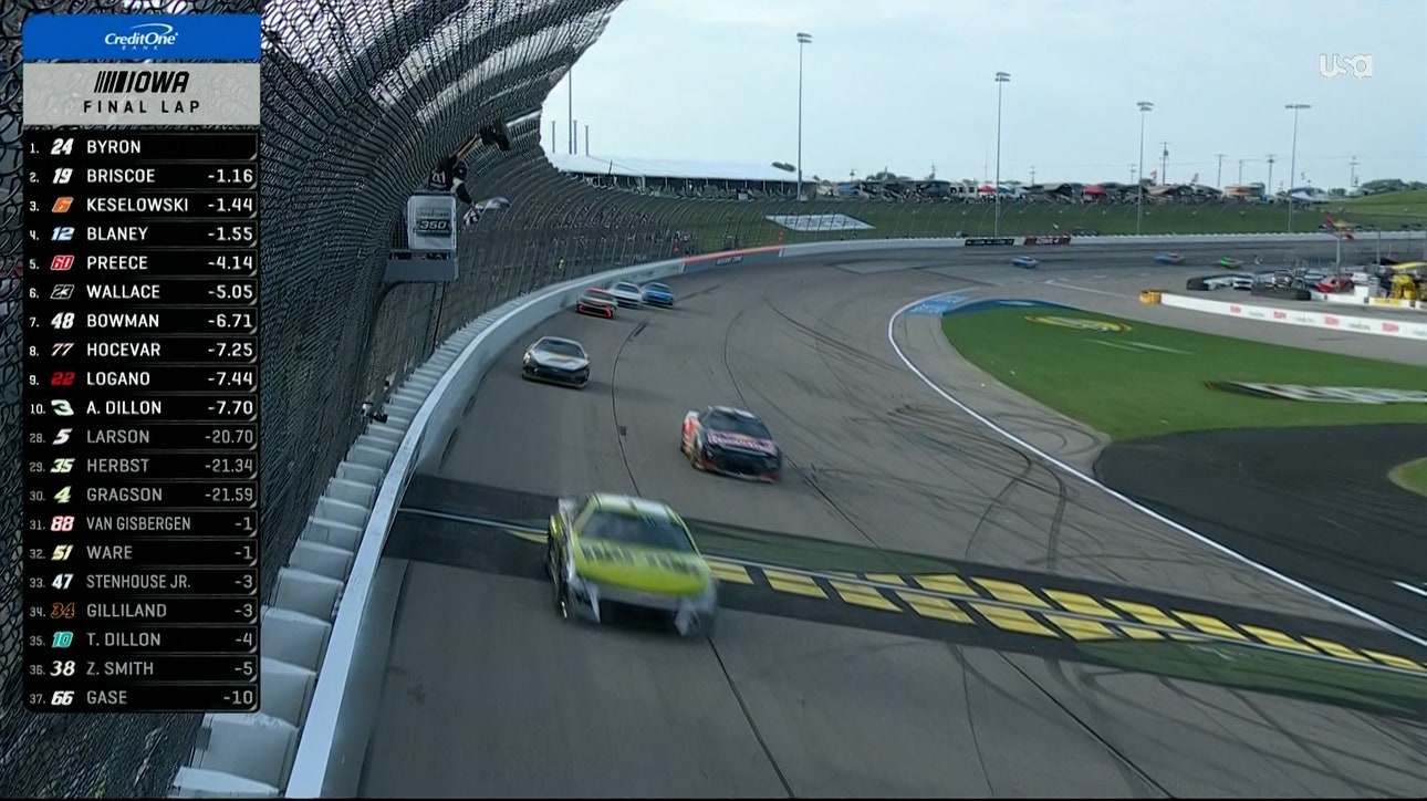 FINAL LAPS: William Byron takes the checkered flag at the Iowa Corn 350 | NASCAR on FOX