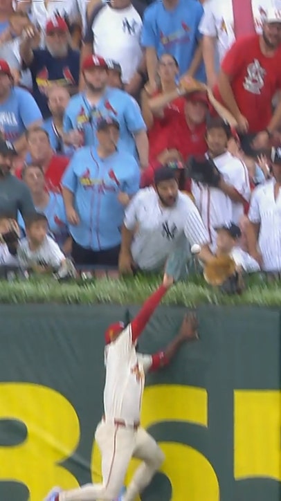 Cardinals' Victor Scott almost robs Yankees' Aaron Judge of home run