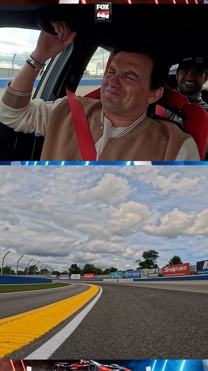Will Buxton is not having a good time during Snap-on Milwaukee Mile 250 ride along