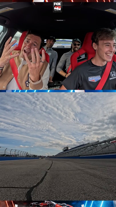 Will Buxton has wild reactions to Marcus Armstrong's driving during ride along