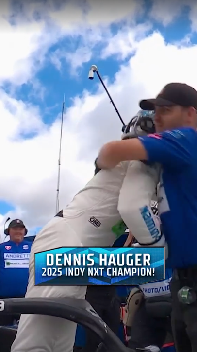 "It's been an incredible as a rookie" Dennis Hauger is a INDY NXT champ!