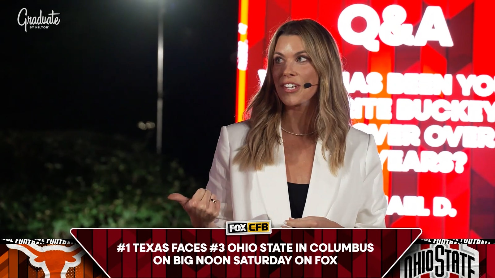 Jenny Taft joined Joel Klatt live from Columbus, Ohio, to reveal why J.K. Dobbins is her favorite all-time Ohio State Buckeye