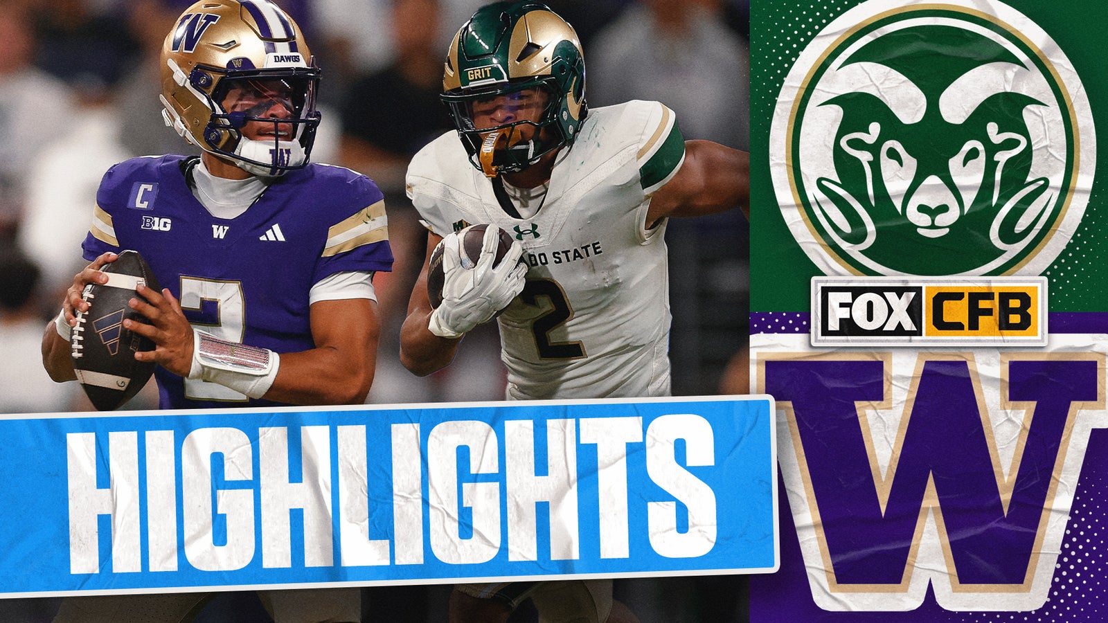Colorado State Rams vs. Washington Huskies Highlights | FOX College Football